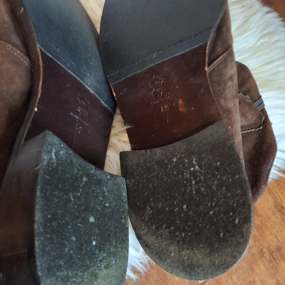 Goffredo Fantini Brown Suede Chuka, Ankle! Vintage Flat Boots 10/40 - Picture 6 of 16